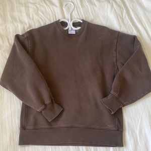 Brown TNA boyfriend hoodie. Cozy fleece, only worn a few times. Fits oversized